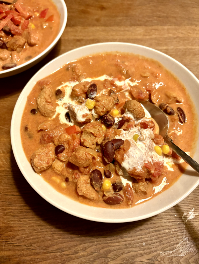 Creamy Soy Chunk & Bean Stew