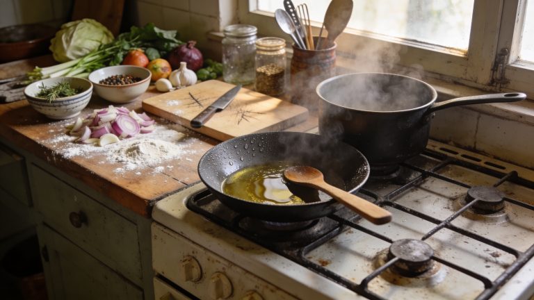 a messy and dirty kitchen