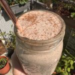 creamy chocolate tahini date shake