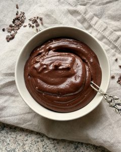 Chocolate Hummus in a bowl