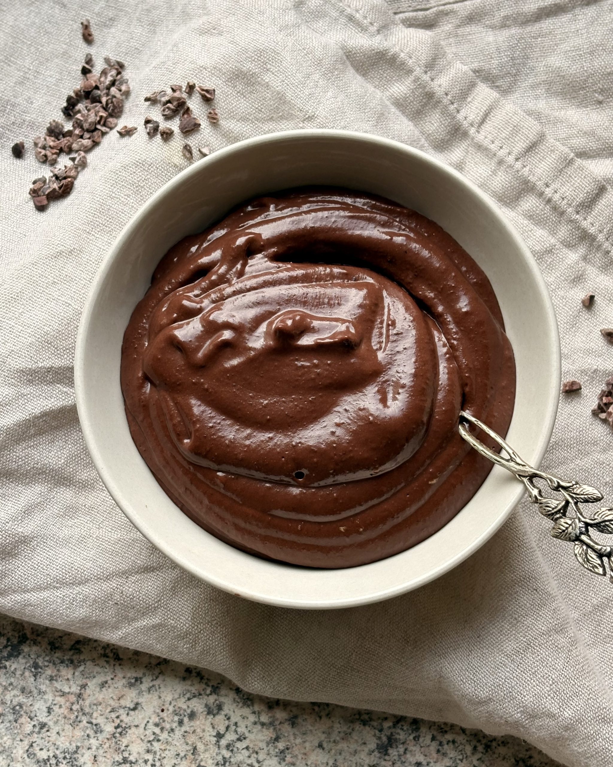 Chocolate Hummus in a bowl